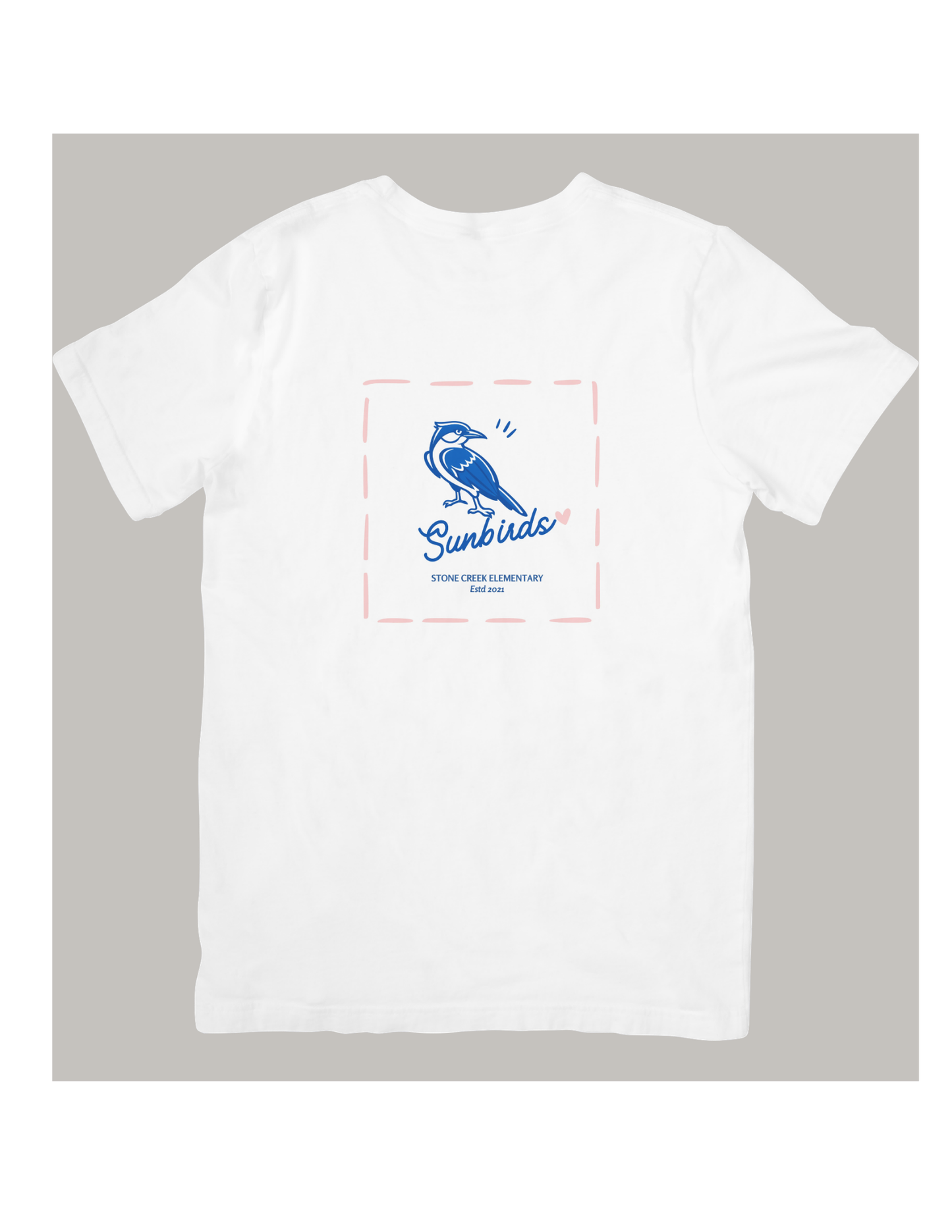 Mascot with Pink Heart Iron-on Transfer